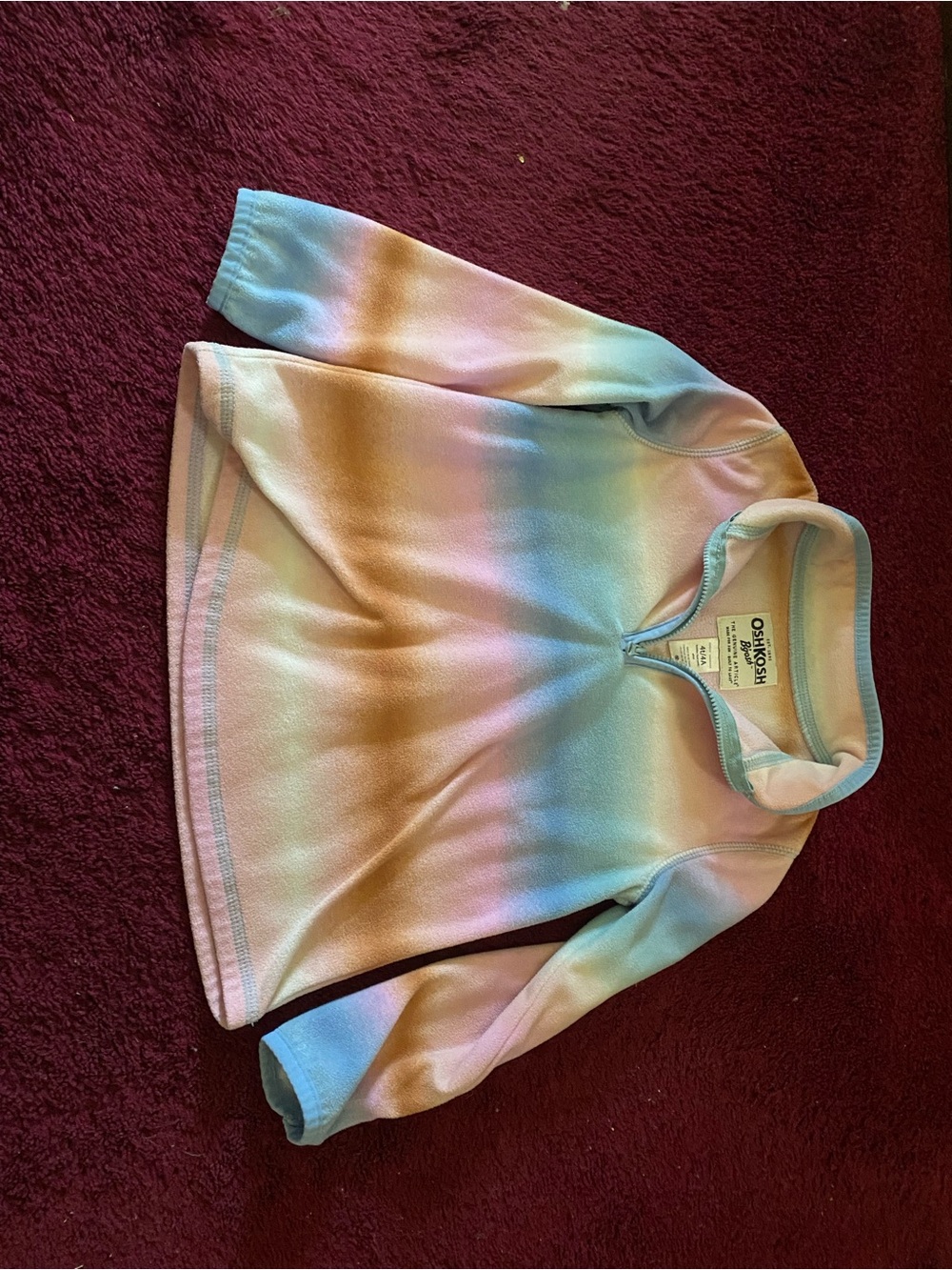 OshKosh B'gosh Pastel Ombre Quarter-Zip Pullover